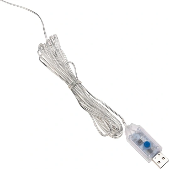 Гирлянда светодиодная ДОЖДЬ ИЗ РОСЫ 3х2м, 200LED,тепл бел,IP20,USB, 315-876