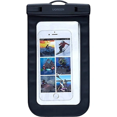 Чехол UGREEN LP716 (45181)для телеф. Waterproof Phone Pouch черный(защелка)