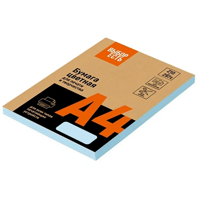 Бумага цветная Выбор есть (А4, 80 г, голубая пастель) 100 л