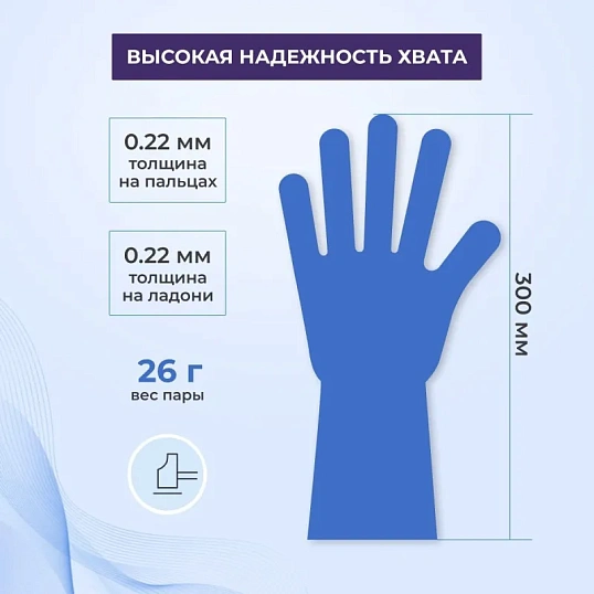 Перчатки однораз. латекс.Libry,н/с,н/о,High Risk(арт.KHR002),(M)25пар/уп,ПС