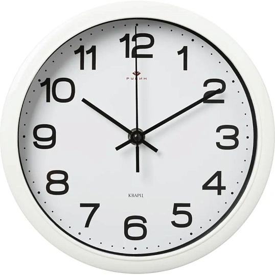 Часы настенные круг d=22см, корпус белый Классика арт.2222-344