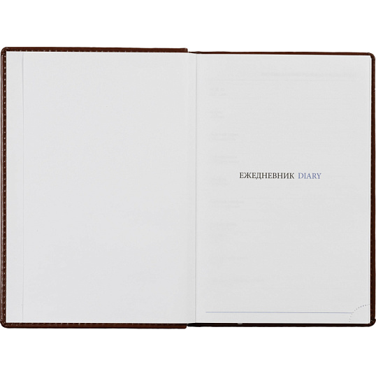 Ежедневник недатированный коричн, А5, 148x218, 352стр, Agenda