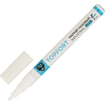 Маркер лаковый TOPFORT Industrial Plus 2 мм белый