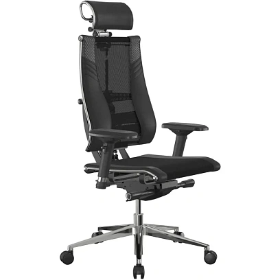 Кресло MT_Y 4DT B2-15D YM93+Infinity+carbon черный, крест.хр