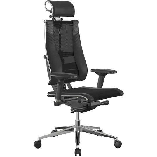 Кресло MT_Y 4DT B2-15D YM93+Infinity+carbon черный, крест.хр