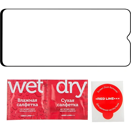 Защитное стекло Red Line УТ000033881 Realme C30s FULL GLUE черный