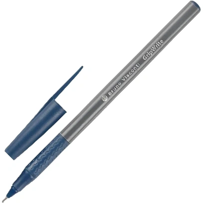 Ручка шариковая неавтомат. BV GripWrite Grey 0,7мм, синяя, 20-0326/02