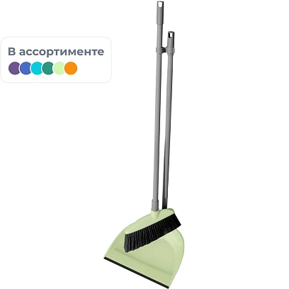 Набор для уборки Лень YORK (щётка и совок с резинкой)_063030