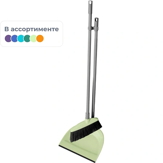 Набор для уборки Лень YORK (щётка и совок с резинкой)_063030