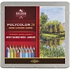 Карандаши цветные худож POLYCOLOR Пейзаж 24цв/наб мет.кор. 3824024015PL