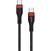 Кабель USB PERO DC-10 PD Type-C to Type-C, 5A, 100W, 1.5m, Black