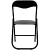 Стул складной  каркас черный,обивка ткань серый  РС 04