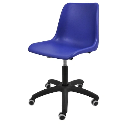 Стул на роликах SEDIA 137Р(RAL 9005 Черн.,Ультрам.-синий BLU BLUE RAL 5002)