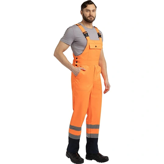Костюм сигнальный летний муж (куртка,пк) лс07 оранж/т.син 128-132/170-176