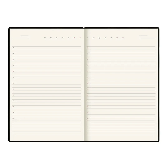 Ежедневник недатированный Deli Simple, A5, 136л, Джинс CN145-Brown
