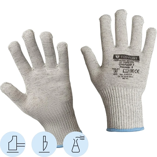 Перчатки TOPFORT для защиты от порезов Сполдер F размер 9