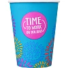 Стакан одноразовый бум односл. 350 мл d-90мм Time to work МИКС  50шт/уп