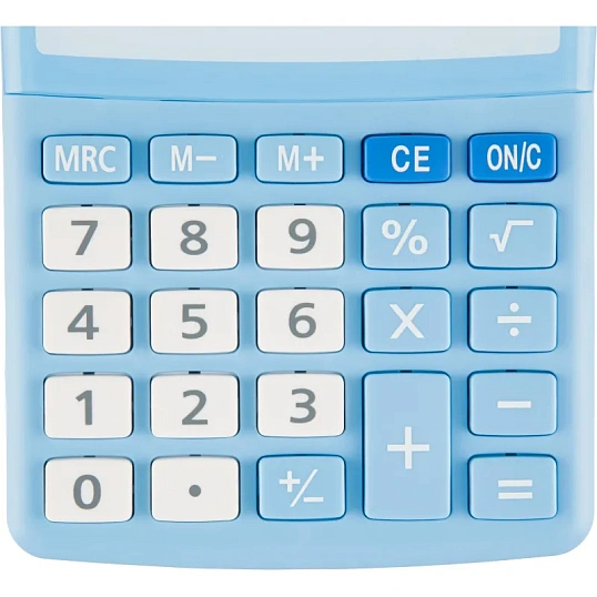 Калькулятор настольный КОМП Attache, AС-223BL,8р,дв. пит, голуб,134x107x34