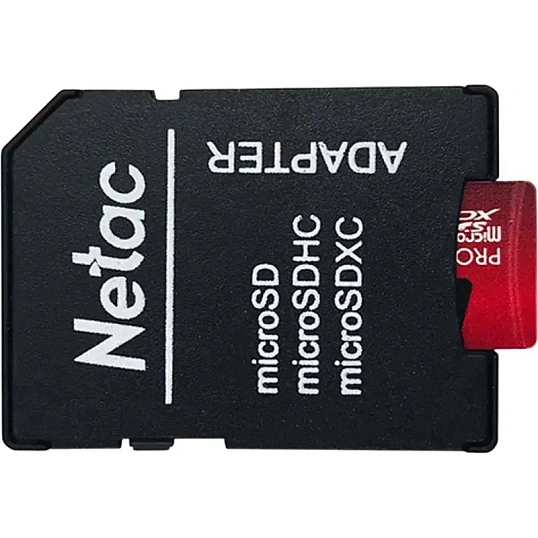Карта памяти Netac MicroSD card P500 Extreme Pro 32GB, retail version w/SD