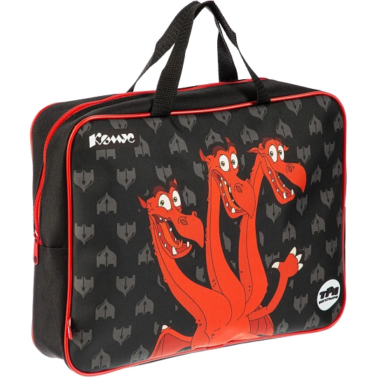 Папка для тетрадей КОМУС Три богатыря Горыныч,А4 на мол,ткань,75мм,ПМД-4-20