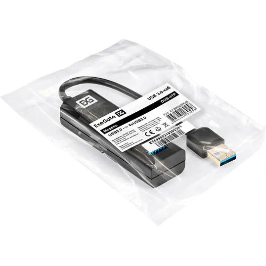 Концентратор USB хаб ExeGate (EX296925RUS) DUB-4TP 4-в-1 черн