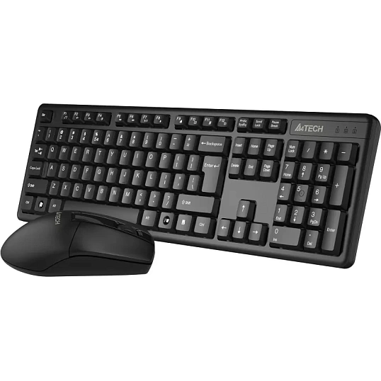 Набор клавиатура+мышь A4Tech (3330N) клав:черный мышь:черный USB беспроводн