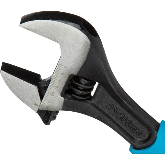 Ключ разводной 200 мм TOPFORT из углеродистой стали, пластиковая ручка