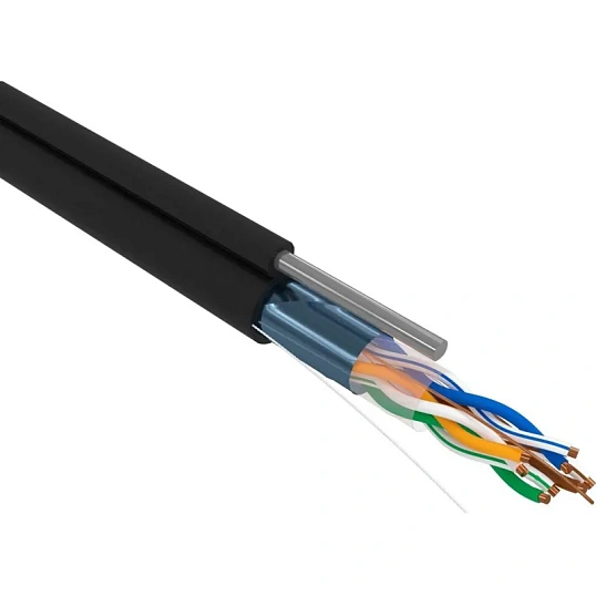 Кабель REXANT (01-0144) F/UTP, CAT 5e, PE,4PR,24AWG,OUT,SOLID,с тросом,305