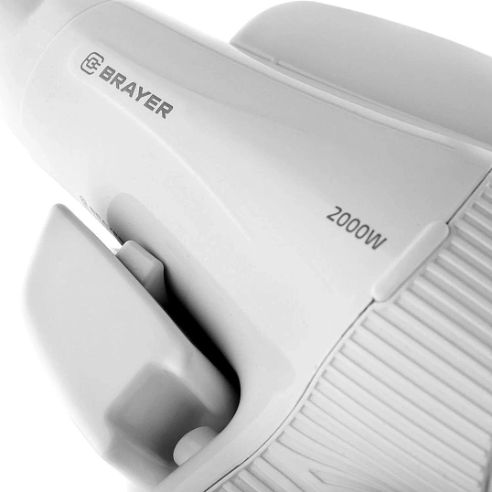 Фен настенный BRAYER BR3021, 2000ВТ,2скор, 2реж нагрева, концентратор,1,8 м