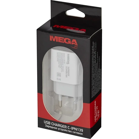 Зарядное устройство 2A, 1USB, белый BT-JCHR-003/C-IPN139