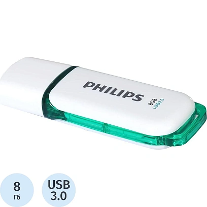 Флеш-память PHILIPS SNOW3.0 8GB, USB 3.0