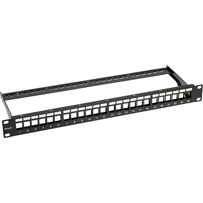 Патч-панель REXANT (02-0053) наборная 19, 1U, 24 порта, UTP REXANT PRO