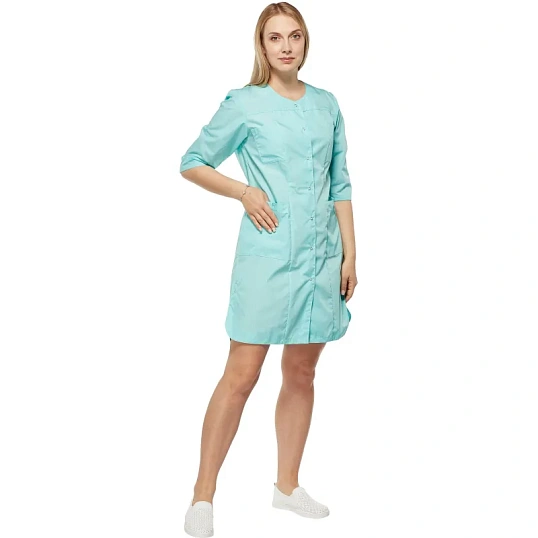 Халат для медицинского персонала жен. М20 ХЛ морская волна(р44-46) 158-164