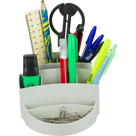 Подставка-органайзер д/канцеляр. мелочей Attache 8 отделений office серый