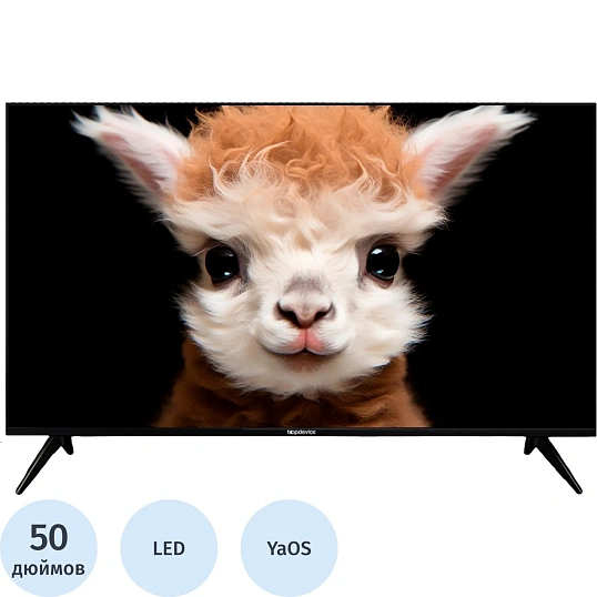 Телевизор Topdevice TDTV50ES13U_BK, UHD, смарт (Яндекс)