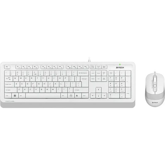 Набор клавиатура+мышь A4Tech Fstyler F1010 клав:бел/сер мышь:бел/сер USB