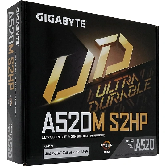 Материнская плата Gigabyte A520M S2HP A520, AM4, 2xDDR4, M-ATX