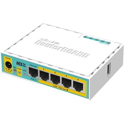 Маршрутизатор MikroTik hEX PoE lite RB750UPr2 5x100Mb, USB, PoE