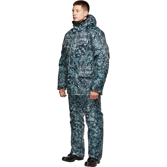 Костюм зимний Охранника с п/к КМФ цифра серый(р.52-54) 182-188