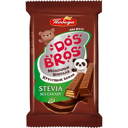Конфеты Победа Вкуса Dos Bros ш-д молоч с хруст ваф со слив начин б/с 37г