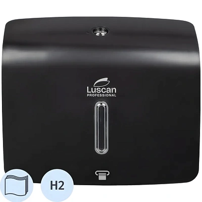 Диспенсер для полотенец лист Luscan Prof Etalon Z-слож черный 151060