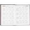 Ежедневник датированный 2026 А5+ VELVET бордовый 3-123/02