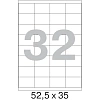 Этикетки самоклеящиеся 52,5х35 мм / 32 шт. на листе А4 (100л