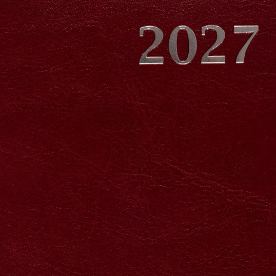 Ежедневник датированный 2027 Attache АГЕНДА А6 168л 100x150мм бордо
