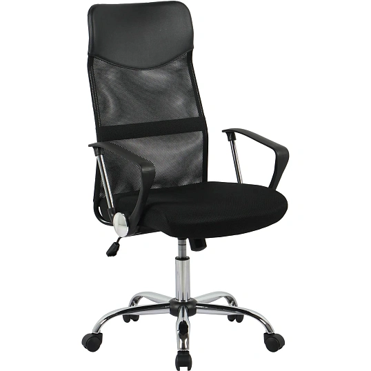 Кресло BN_Hg_EChair-588 TTW сетка/ткань/кожзам черный хром