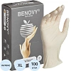 Перчатки латекс, н/c,н/о,текстур беж/натур Benovy (XL) 50 п/уп