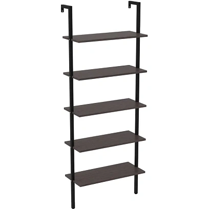 Стеллаж TI_пристенный Комус Онега-5 Ясень анкор темн, 695х295х1810 мм