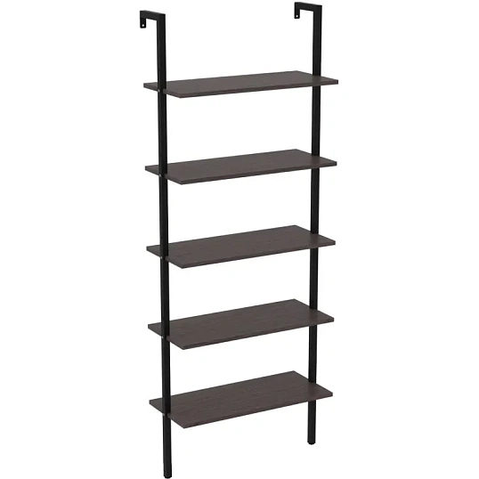 Стеллаж TI_пристенный Комус Онега-5 Ясень анкор темн, 695х295х1810 мм