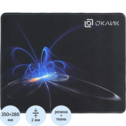 Коврик для мыши Oklick OK-FP0350 черный 350x280x2мм
