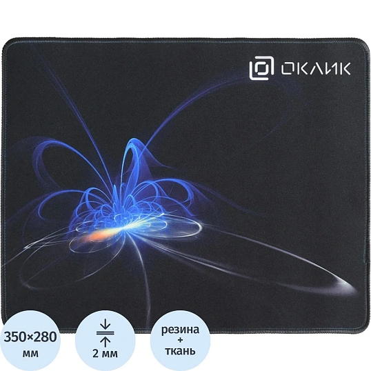 Коврик для мыши Oklick OK-FP0350 черный 350x280x2мм